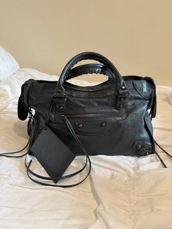 SOLD - Balenciaga Grey (ANTHRACITE) City Bag - Vintage - Picture 1 of 16